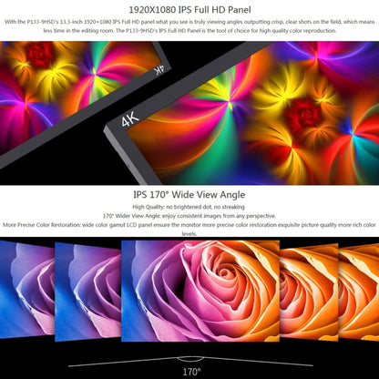 SEETEC P133-9HSD 1920x1080 13.3 นิ้วระดับการออกอากาศ Full HD Media กล้องฟิล์ม Field Monitor, P133-9HSD