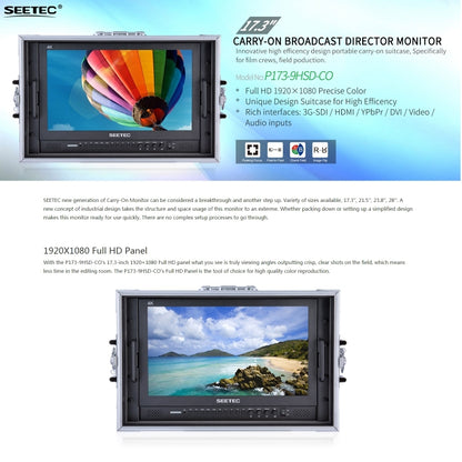 SEETEC P173-9HSD-CO 1920x1080 17.3 นิ้ว SDI / HDMI 4K Broadcast ระดับการถ่ายภาพระดับมืออาชีพกล้อง Field Monitor, P173-9HSD-CO