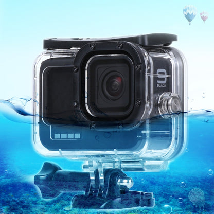 เคสป้องกันที่อยู่อาศัยกันน้ำ 45 ม. พร้อมหัวเข็มขัดพื้นฐานและสกรูสำหรับ GoPro HERO10 Black / HERO9 Black, For GoPro HERO9 Black