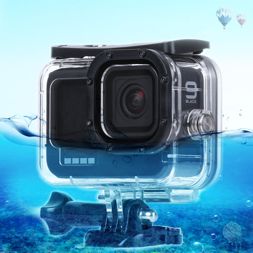 เคสป้องกันที่อยู่อาศัยกันน้ำ 45 ม. พร้อมหัวเข็มขัดพื้นฐานและสกรูสำหรับ GoPro HERO10 Black / HERO9 Black, For GoPro HERO9 Black