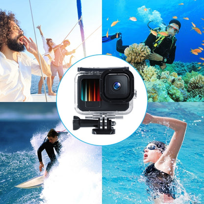 เคสป้องกันที่อยู่อาศัยกันน้ำ 45 ม. พร้อมหัวเข็มขัดพื้นฐานและสกรูสำหรับ GoPro HERO10 Black / HERO9 Black, For GoPro HERO9 Black