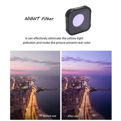 JSR KB Series NIGHT Light Pollution Reduction Lens Filter สำหรับ GoPro HERO10 Black / HERO9 Black, NIGHT