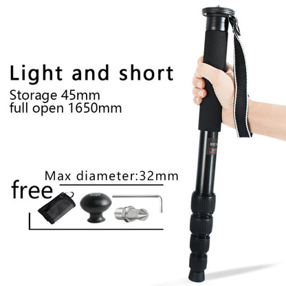 BEXIN MAS325 กล้อง DSLR กลางแจ้งแบบพกพาอลูมิเนียมอัลลอยด์ผู้ถือ Monopod, MAS325