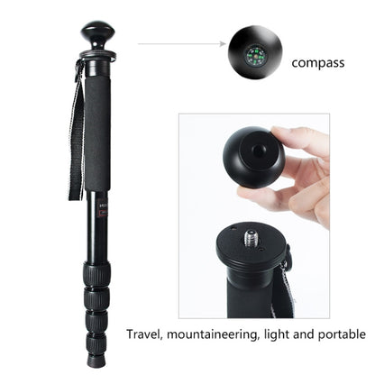 BEXIN MAS325 กล้อง DSLR กลางแจ้งแบบพกพาอลูมิเนียมอัลลอยด์ผู้ถือ Monopod, MAS325