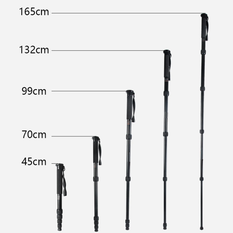 BEXIN MAS325 กล้อง DSLR กลางแจ้งแบบพกพาอลูมิเนียมอัลลอยด์ผู้ถือ Monopod, MAS325