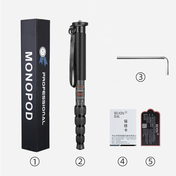 BEXIN MAS325 กล้อง DSLR กลางแจ้งแบบพกพาอลูมิเนียมอัลลอยด์ผู้ถือ Monopod, MAS325