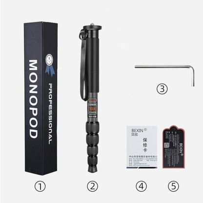 BEXIN MAS325 กล้อง DSLR กลางแจ้งแบบพกพาอลูมิเนียมอัลลอยด์ผู้ถือ Monopod, MAS325