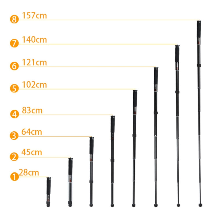BEXIN P308C แบบพกพากลางแจ้งกล้อง DSLR อลูมิเนียม Monopod Holder, P308C