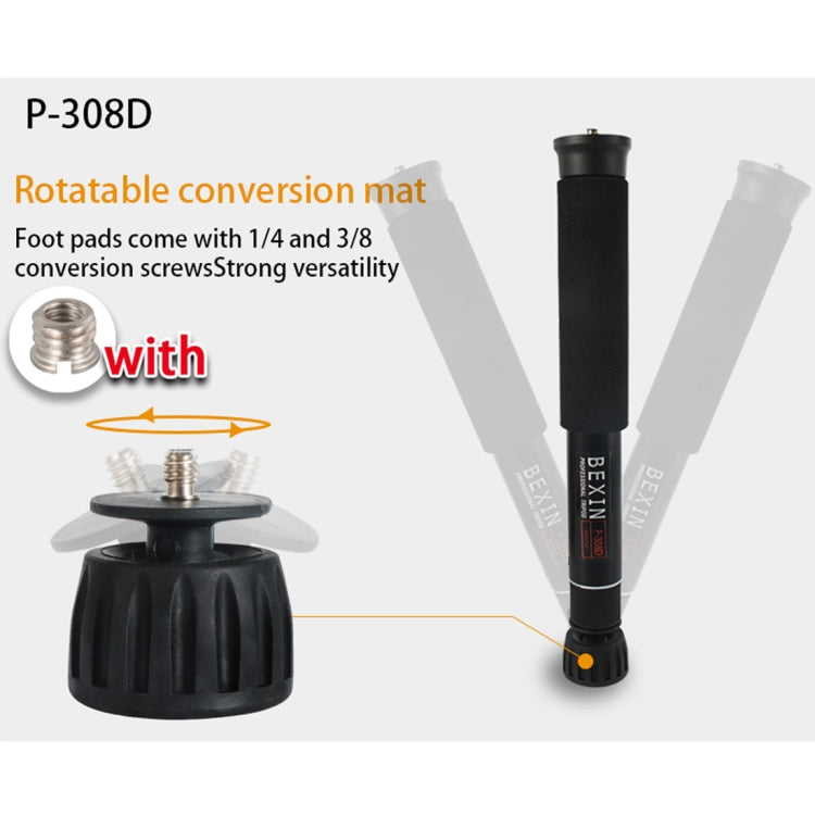BEXIN P308D แบบพกพากลางแจ้งกล้อง DSLR อลูมิเนียม Monopod Holder, P308D