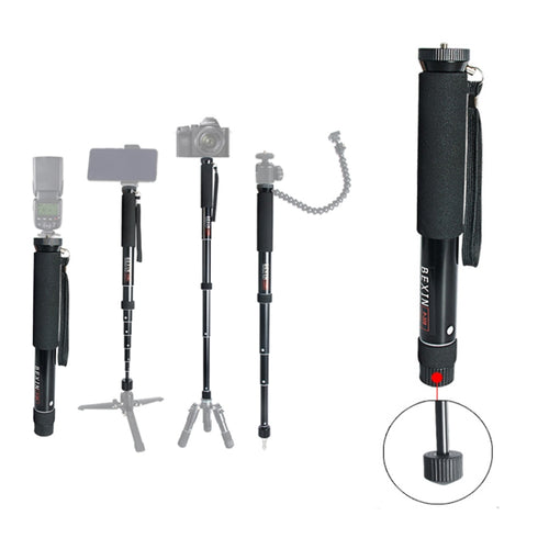 BEXIN P308 กล้อง DSLR กลางแจ้งแบบพกพาอลูมิเนียมอัลลอยด์ผู้ถือ Monopod, P308