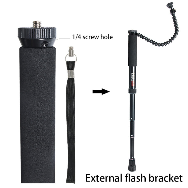 BEXIN P308 กล้อง DSLR กลางแจ้งแบบพกพาอลูมิเนียมอัลลอยด์ผู้ถือ Monopod, P308