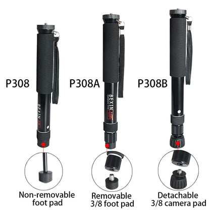 BEXIN P308 กล้อง DSLR กลางแจ้งแบบพกพาอลูมิเนียมอัลลอยด์ผู้ถือ Monopod, P308