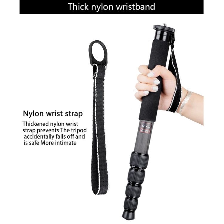 BEXIN MCS285 แบบพกพากลางแจ้ง DSLR กล้อง ผู้ถือ Monopod คาร์บอนไฟเบอร์, MCS285