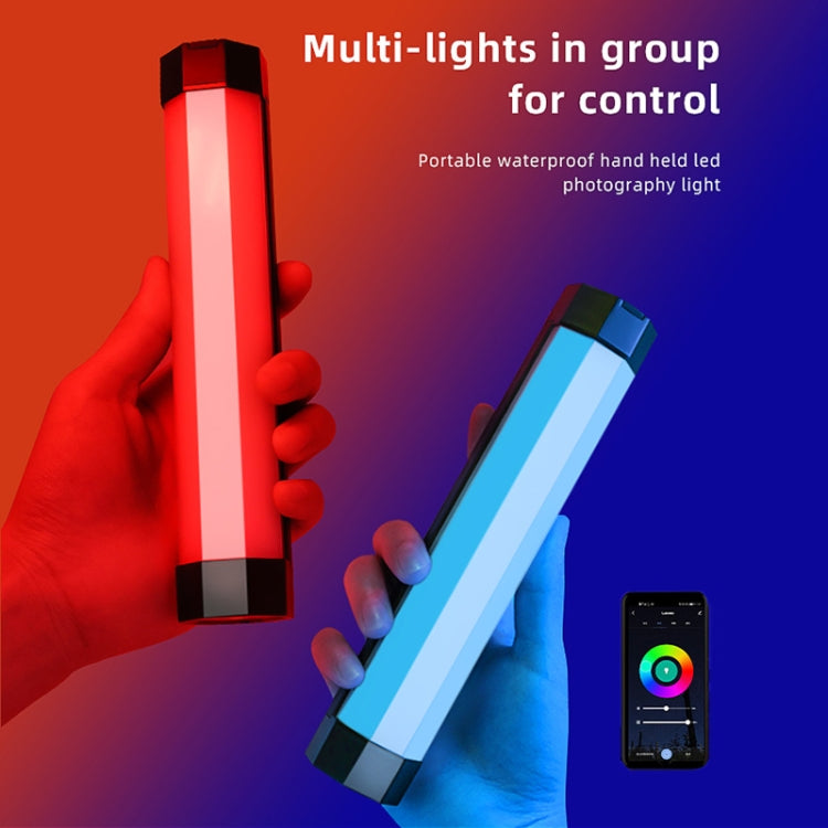 LUXCeO RGB สีสันภาพ LED Stick Video Light APP ควบคุมอุณหภูมิสีปรับได้กันน้ำมือถือ LED เติมแสงพร้อมรีโมทคอนโทรล, P200 RGB