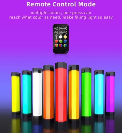 LUXCeO RGB สีสันภาพ LED Stick Video Light APP ควบคุมอุณหภูมิสีปรับได้กันน้ำมือถือ LED เติมแสงพร้อมรีโมทคอนโทรล, P200 RGB