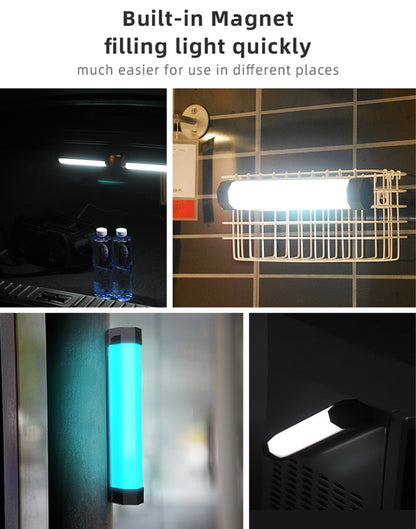 LUXCeO RGB สีสันภาพ LED Stick Video Light APP ควบคุมอุณหภูมิสีปรับได้กันน้ำมือถือ LED เติมแสงพร้อมรีโมทคอนโทรล, P200 RGB
