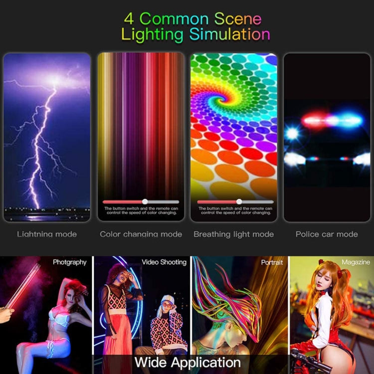 LUXCeO P7RGB Pro ภาพสีสันสดใส LED Stick ไฟวิดีโอ APP ควบคุมอุณหภูมิสีที่ปรับได้กันน้ำมือถือ LED เติมแสงด้วยรีโมทคอนโทรล, P7RGB Pro