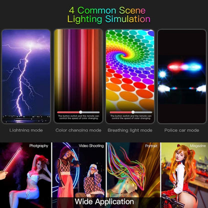 LUXCeO P7RGB Pro ภาพสีสันสดใส LED Stick ไฟวิดีโอ APP ควบคุมอุณหภูมิสีที่ปรับได้กันน้ำมือถือ LED เติมแสงด้วยรีโมทคอนโทรล, P7RGB Pro