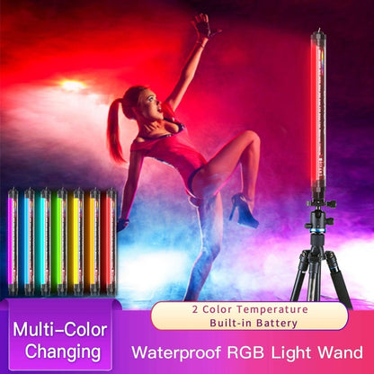 LUXCeO P7RGB Pro ภาพสีสันสดใส LED Stick ไฟวิดีโอ APP ควบคุมอุณหภูมิสีที่ปรับได้กันน้ำมือถือ LED เติมแสงด้วยรีโมทคอนโทรล, P7RGB Pro