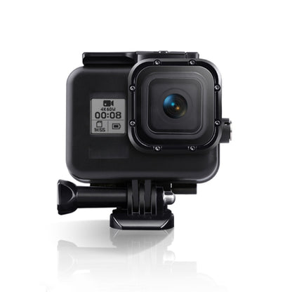 สำหรับ GoPro HERO8 สีดำเคสกันน้ำ 45 ม. พร้อมตัวยึดแบบหัวเข็มขัดและสกรูและตัวกรอง (สีม่วง, สีแดง, สีชมพู) และด้ามจับ Bobber แบบลอยตัวและสายรัดและส่วนแทรกป้องกันหมอก, Transparent HERO8 Case+Filters