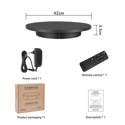 42 ซม.ไฟฟ้าหมุนขาตั้งจอแสดงผลวิดีโอProps Turntable,โหลด: 100 กก,Plug-in Power, US Plug, 42cm, US Plug