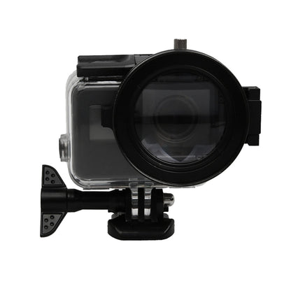 สำหรับกล้อง GoPro HERO5 Sport Action Professional 58 มม. เลนส์มาโคร 16X ฟิลเตอร์โคลสอัพพร้อมฐานเลนส์และแหวนอะแดปเตอร์และฝาครอบป้องกันเลนส์และสายคล้องมือและผ้าทำความสะอาดที่ป้องกันการสูญหาย
