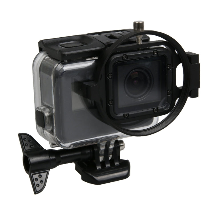 สำหรับกล้อง GoPro HERO5 Sport Action Professional 58 มม. เลนส์มาโคร 16X ฟิลเตอร์โคลสอัพพร้อมฐานเลนส์และแหวนอะแดปเตอร์และฝาครอบป้องกันเลนส์และสายคล้องมือและผ้าทำความสะอาดที่ป้องกันการสูญหาย