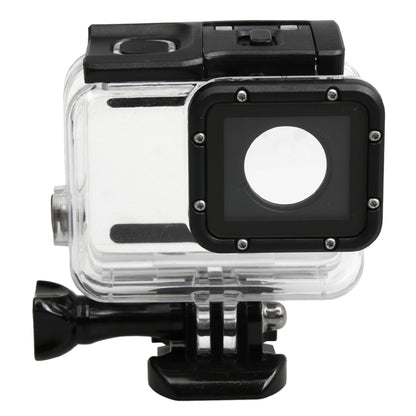 สำหรับ GoPro HERO5 30m เคสกันน้ำ PC และ ABS + ฝาครอบด้านหลังแบบสัมผัสพร้อมหัวเข็มขัดแบบพื้นฐานและสกรูแบบยาวขนาด Backcover: 7 x 6 ซม., Protective Case