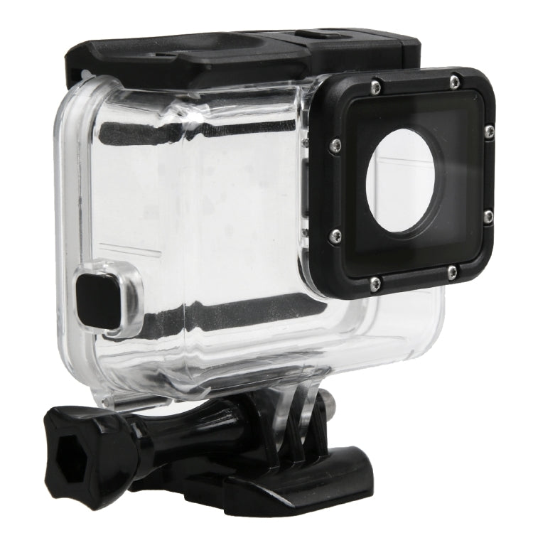 สำหรับ GoPro HERO5 30m เคสกันน้ำ PC และ ABS + ฝาครอบด้านหลังแบบสัมผัสพร้อมหัวเข็มขัดแบบพื้นฐานและสกรูแบบยาวขนาด Backcover: 7 x 6 ซม., Protective Case
