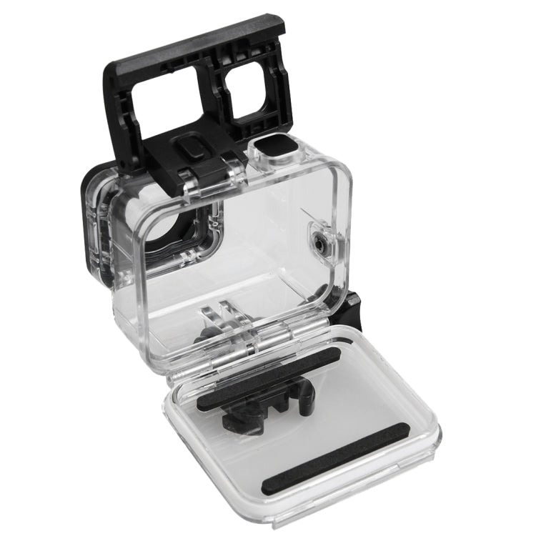 สำหรับ GoPro HERO5 30m เคสกันน้ำ PC และ ABS + ฝาครอบด้านหลังแบบสัมผัสพร้อมหัวเข็มขัดแบบพื้นฐานและสกรูแบบยาวขนาด Backcover: 7 x 6 ซม., Protective Case