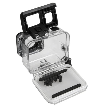 สำหรับ GoPro HERO5 30m เคสกันน้ำ PC และ ABS + ฝาครอบด้านหลังแบบสัมผัสพร้อมหัวเข็มขัดแบบพื้นฐานและสกรูแบบยาวขนาด Backcover: 7 x 6 ซม., Protective Case