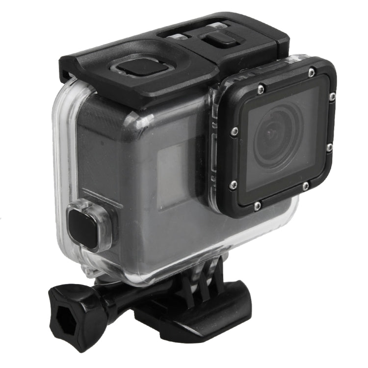 สำหรับ GoPro HERO5 30m เคสกันน้ำ PC และ ABS + ฝาครอบด้านหลังแบบสัมผัสพร้อมหัวเข็มขัดแบบพื้นฐานและสกรูแบบยาวขนาด Backcover: 7 x 6 ซม., Protective Case