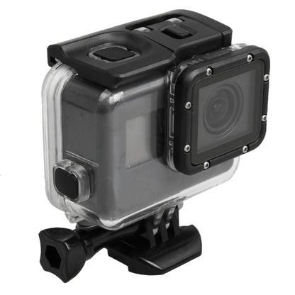 สำหรับ GoPro HERO5 30m เคสกันน้ำ PC และ ABS + ฝาครอบด้านหลังแบบสัมผัสพร้อมหัวเข็มขัดแบบพื้นฐานและสกรูแบบยาวขนาด Backcover: 7 x 6 ซม., Protective Case
