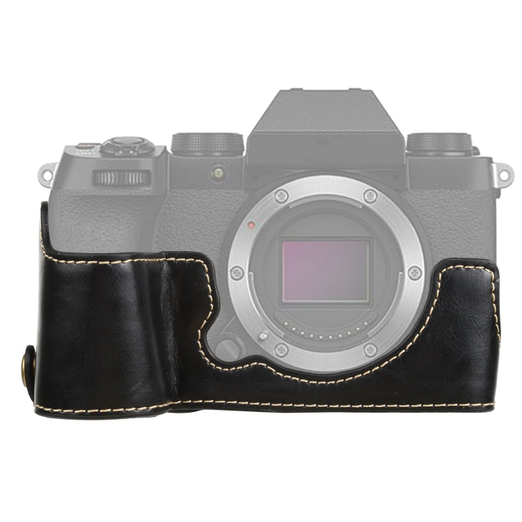 1/4 นิ้วด้ายหนัง PU กล้อง ฐานครึ่งเคสสำหรับ FUJIFILM X-S10, For FUJIFILM X-S10, Fr FUJIFILM X-S10