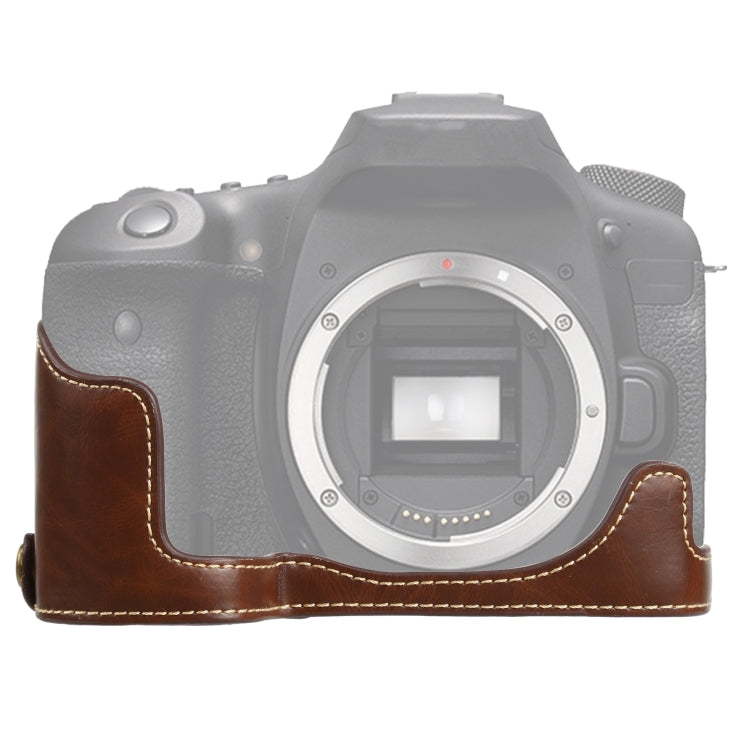 1/4 นิ้วด้ายหนัง PU กล้อง ฐานครึ่งเคสสำหรับ Canon EOS 90D, For Canon EOS 90D