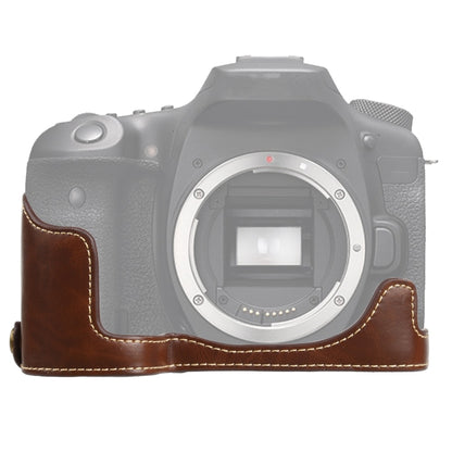 1/4 นิ้วด้ายหนัง PU กล้อง ฐานครึ่งเคสสำหรับ Canon EOS 90D, For Canon EOS 90D