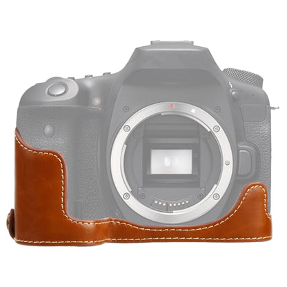 1/4 นิ้วด้ายหนัง PU กล้อง ฐานครึ่งเคสสำหรับ Canon EOS 90D, For Canon EOS 90D