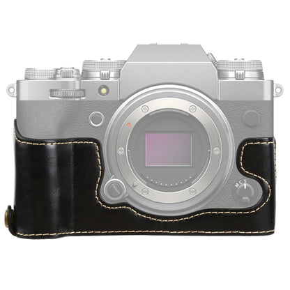 1/4 นิ้วด้ายหนัง PU กล้อง ฐานครึ่งเคสสำหรับ FUJIFILM X-T4, For FUJIFILM X-T4