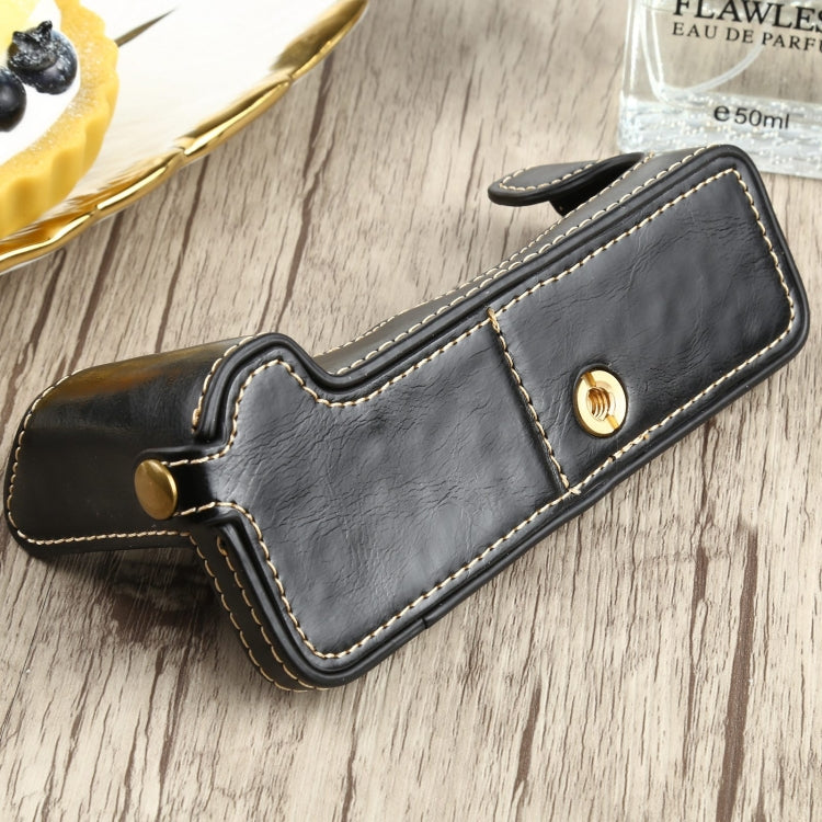 1/4 นิ้วด้ายหนัง PU กล้อง ฐานครึ่งเคสสำหรับ FUJIFILM X-T4, For FUJIFILM X-T4