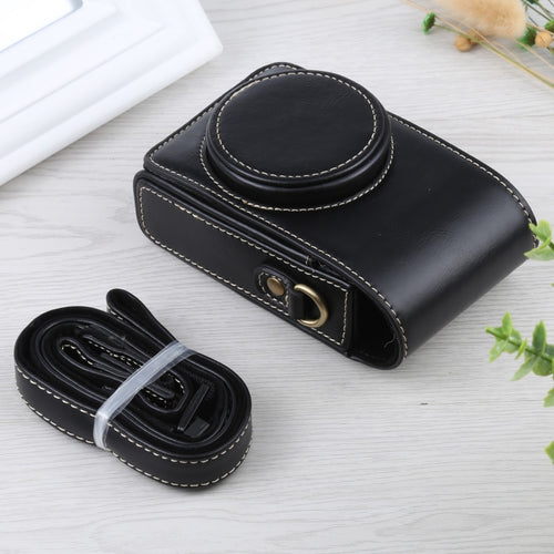 กระเป๋าใส่กล้องหนัง PU แนวตั้งพลิกตัวเต็มพร้อมสายคล้องสำหรับ Ricoh GR III / GRII, Sony ZV-1 / DSC-RX100M7 / RX100M6 / RX100M5 / RX100M2, For Ricoh GR III