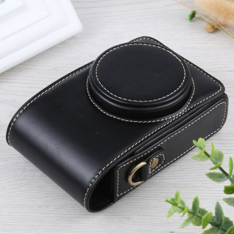 กระเป๋าใส่กล้องหนัง PU แนวตั้งพลิกตัวเต็มพร้อมสายคล้องสำหรับ Ricoh GR III / GRII, Sony ZV-1 / DSC-RX100M7 / RX100M6 / RX100M5 / RX100M2, For Ricoh GR III