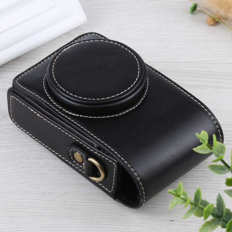กระเป๋าใส่กล้องหนัง PU แนวตั้งพลิกตัวเต็มพร้อมสายคล้องสำหรับ Ricoh GR III / GRII, Sony ZV-1 / DSC-RX100M7 / RX100M6 / RX100M5 / RX100M2, For Ricoh GR III