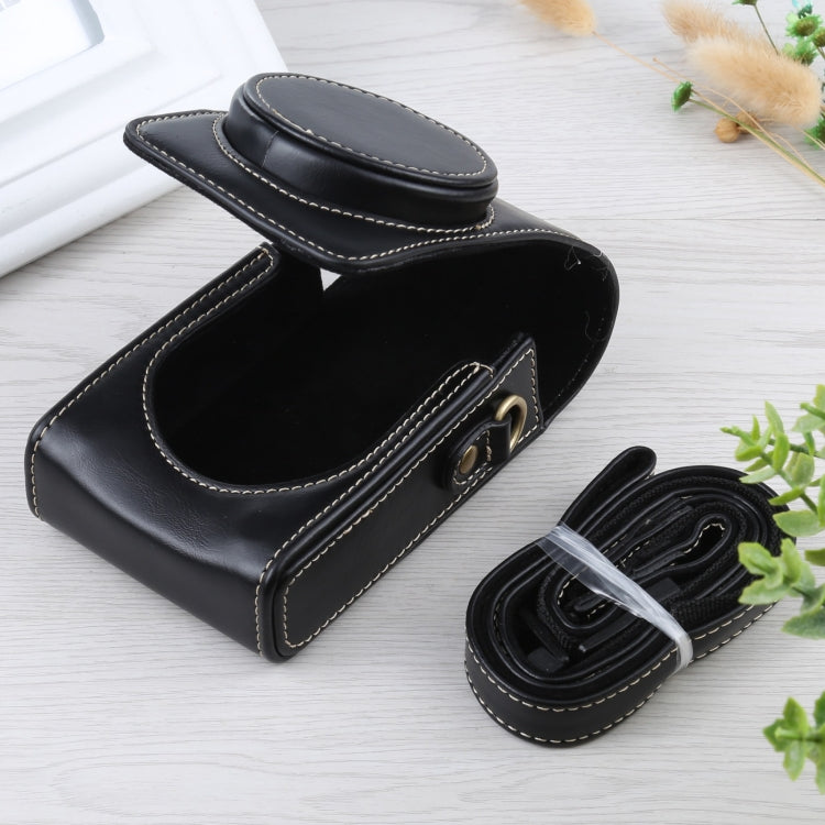 กระเป๋าใส่กล้องหนัง PU แนวตั้งพลิกตัวเต็มพร้อมสายคล้องสำหรับ Ricoh GR III / GRII, Sony ZV-1 / DSC-RX100M7 / RX100M6 / RX100M5 / RX100M2, For Ricoh GR III