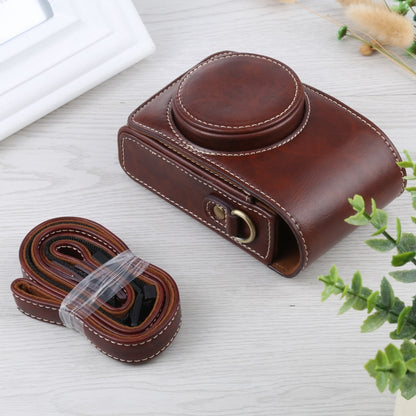 กระเป๋าใส่กล้องหนัง PU แนวตั้งพลิกตัวเต็มพร้อมสายคล้องสำหรับ Ricoh GR III / GRII, Sony ZV-1 / DSC-RX100M7 / RX100M6 / RX100M5 / RX100M2, For Ricoh GR III
