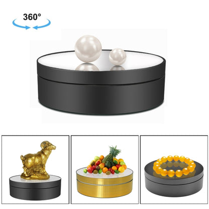 12ซม.360องศาหมุนกระจกหมุนไฟฟ้าขาตั้งจอแสดงผลอุปกรณ์ถ่ายภาพวิดีโอTurntable,โหลด: 3กก, 12cm Mirror Black, 12cm Mirror White