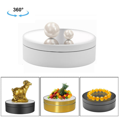12ซม.360องศาหมุนกระจกหมุนไฟฟ้าขาตั้งจอแสดงผลอุปกรณ์ถ่ายภาพวิดีโอTurntable,โหลด: 3กก, 12cm Mirror Black, 12cm Mirror White