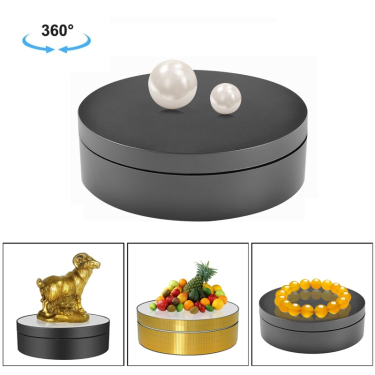 12 ซม.360 องศาหมุนแผ่นเสียง Matte ไฟฟ้าขาตั้งจอแสดงผลอุปกรณ์ถ่ายภาพวิดีโอ Turntable, โหลด: 3 กก, 12cm Matte Black, 12cm Matte White