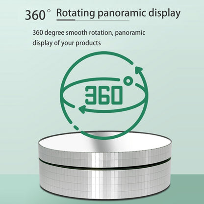 12 ซม.360 องศาหมุนแผ่นเสียง Matte ไฟฟ้าขาตั้งจอแสดงผลอุปกรณ์ถ่ายภาพวิดีโอ Turntable, โหลด: 3 กก, 12cm Matte Black, 12cm Matte White
