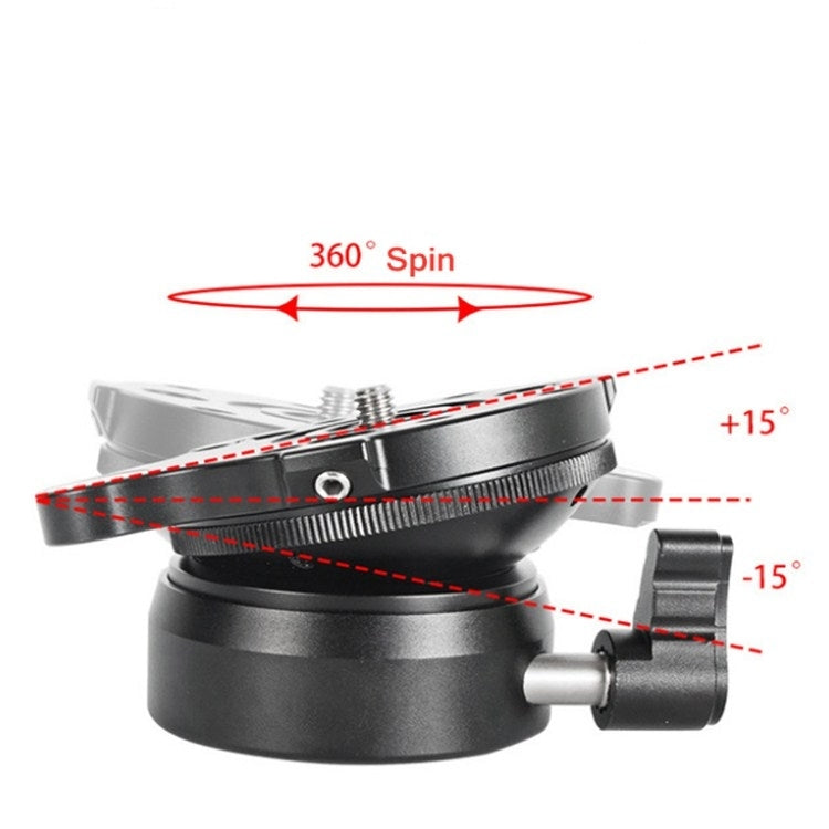 BEXIN DY-60N 3/8 นิ้วโดม Professional ขาตั้งกล้อง Leveling 360 องศา Panorama ฐานระดับฟองสบู่และอะแดปเตอร์สกรู 3/8 นิ้ว, DY-60N 3/8 inch