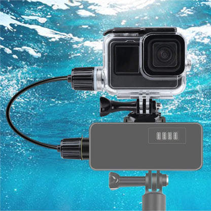 สำหรับ GoPro HERO10 Black / HERO9 Black การชาร์จเคสกันน้ำ 30 ม. พร้อมหัวเข็มขัดและสกรูพื้นฐาน, For GoPro HERO9 Black / Charging